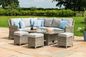 High - End Quality Outdoor Rattan Dining Set Big Table With Ice Pot